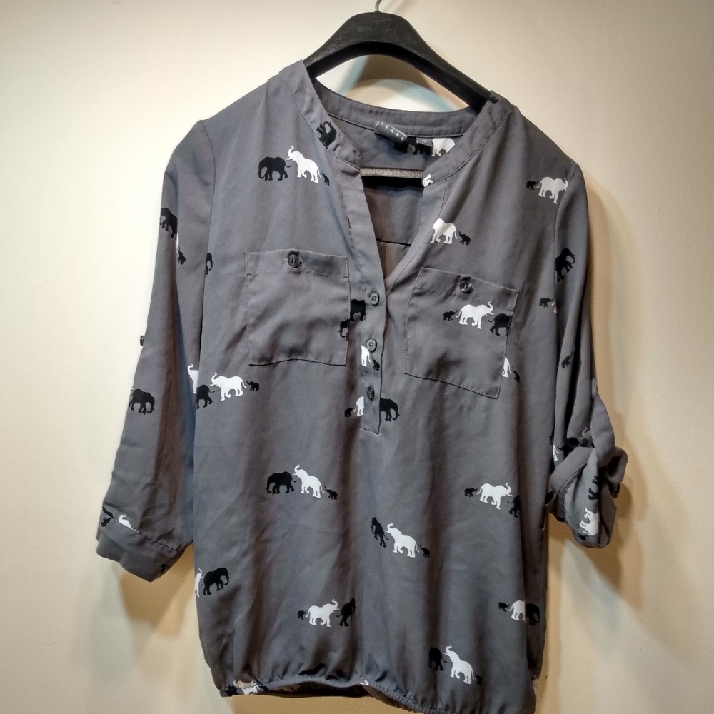 SOHO New York & Co Elephant Blouse
